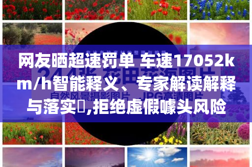 網(wǎng)友曬超速罰單 車速17052km/h智能釋義、專家解讀解釋與落實(shí)?,拒絕虛假噱頭風(fēng)險(xiǎn)