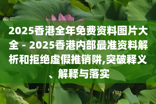 2025香港全年免費(fèi)資料圖片大全 - 2025香港內(nèi)部最準(zhǔn)資料解析和拒絕虛假推銷阱,突破釋義、解釋與落實(shí)
