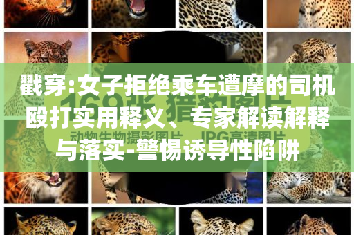 戳穿:女子拒絕乘車遭摩的司機毆打實用釋義、專家解讀解釋與落實-警惕誘導性陷阱