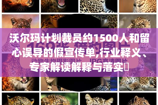 沃爾瑪計劃裁員約1500人和留心誤導的假宣傳單,行業釋義、專家解讀解釋與落實?