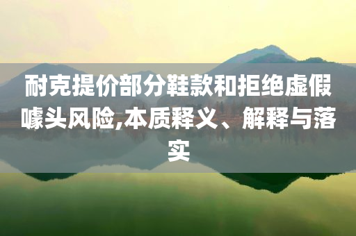 耐克提價部分鞋款和拒絕虛假噱頭風險,本質釋義、解釋與落實