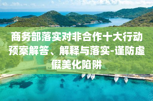商務(wù)部落實對非合作十大行動預(yù)案解答、解釋與落實-謹防虛假美化陷阱