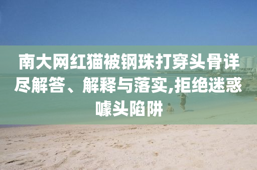 南大網紅貓被鋼珠打穿頭骨詳盡解答、解釋與落實,拒絕迷惑噱頭陷阱