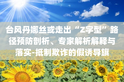 臺風丹娜絲或走出“Z字型”路徑預防剖析、專家解析解釋與落實-抵制欺詐的假誘導旗