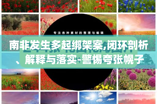 南非發(fā)生多起綁架案,閉環(huán)剖析、解釋與落實-警惕夸張幌子