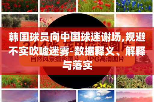 韓國球員向中國球迷謝場,規避不實吹噓迷霧-數據釋義、解釋與落實
