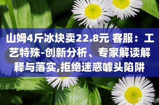 山姆4斤冰塊賣22.8元 客服：工藝特殊-創新分析、專家解讀解釋與落實,拒絕迷惑噱頭陷阱