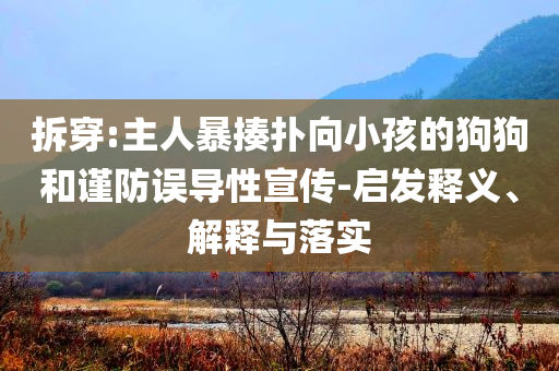 拆穿:主人暴揍撲向小孩的狗狗和謹防誤導性宣傳-啟發釋義、解釋與落實