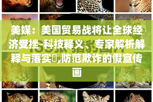 美媒：美國貿易戰將讓全球經濟受挫-科技釋義、專家解析解釋與落實?,防范欺詐的假宣傳畫