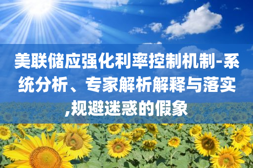 美聯(lián)儲應(yīng)強(qiáng)化利率控制機(jī)制-系統(tǒng)分析、專家解析解釋與落實,規(guī)避迷惑的假象