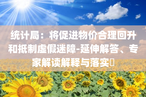 統(tǒng)計(jì)局：將促進(jìn)物價(jià)合理回升和抵制虛假迷障-延伸解答、專家解讀解釋與落實(shí)?