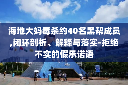 海地大媽毒殺約40名黑幫成員,閉環剖析、解釋與落實-拒絕不實的假承諾語