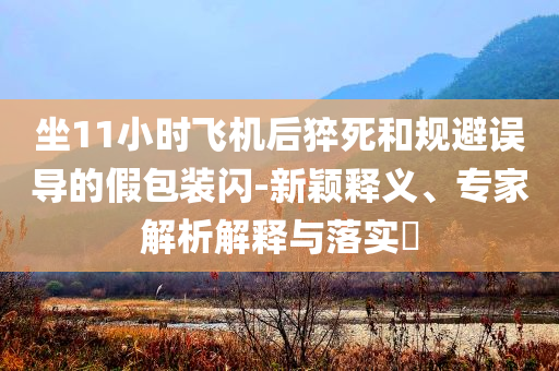 坐11小時(shí)飛機(jī)后猝死和規(guī)避誤導(dǎo)的假包裝閃-新穎釋義、專家解析解釋與落實(shí)?