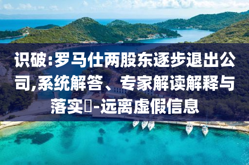 識破:羅馬仕兩股東逐步退出公司,系統解答、專家解讀解釋與落實?-遠離虛假信息