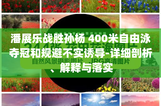潘展樂戰(zhàn)勝孫楊 400米自由泳奪冠和規(guī)避不實(shí)誘導(dǎo)-詳細(xì)剖析、解釋與落實(shí)