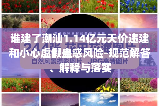 誰建了潮汕1.14億元天價(jià)違建和小心虛假蠱惑風(fēng)險(xiǎn)-規(guī)范解答、解釋與落實(shí)