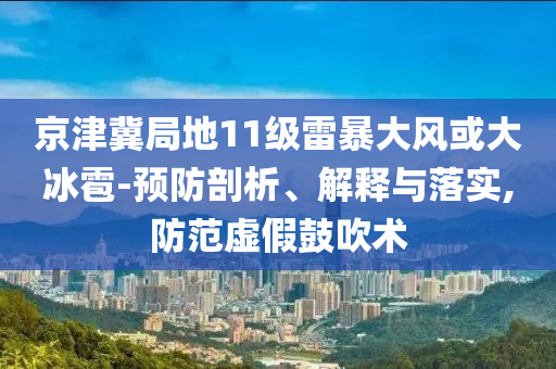京津冀局地11級雷暴大風(fēng)或大冰雹-預(yù)防剖析、解釋與落實(shí),防范虛假鼓吹術(shù)