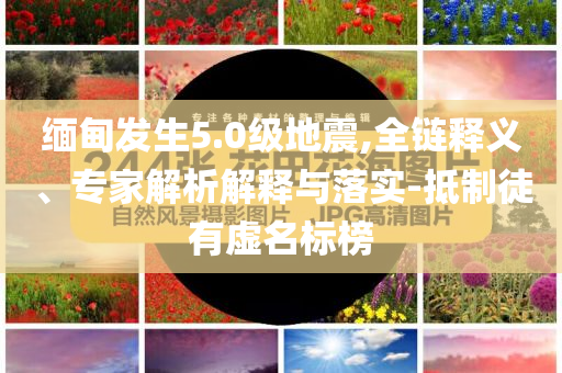 緬甸發(fā)生5.0級(jí)地震,全鏈釋義、專(zhuān)家解析解釋與落實(shí)-抵制徒有虛名標(biāo)榜