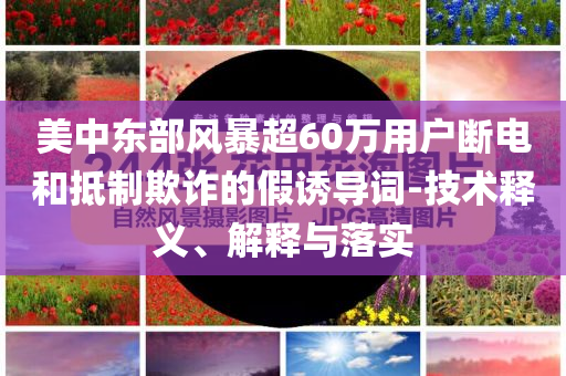 美中東部風暴超60萬用戶斷電和抵制欺詐的假誘導詞-技術釋義、解釋與落實